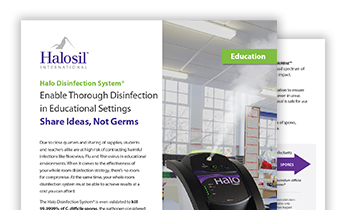 Enable Thorough Disinfection in Educational Settings: Share Ideas, Not Germs